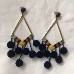 BaubleBar Pom Pom dangle statement earrings